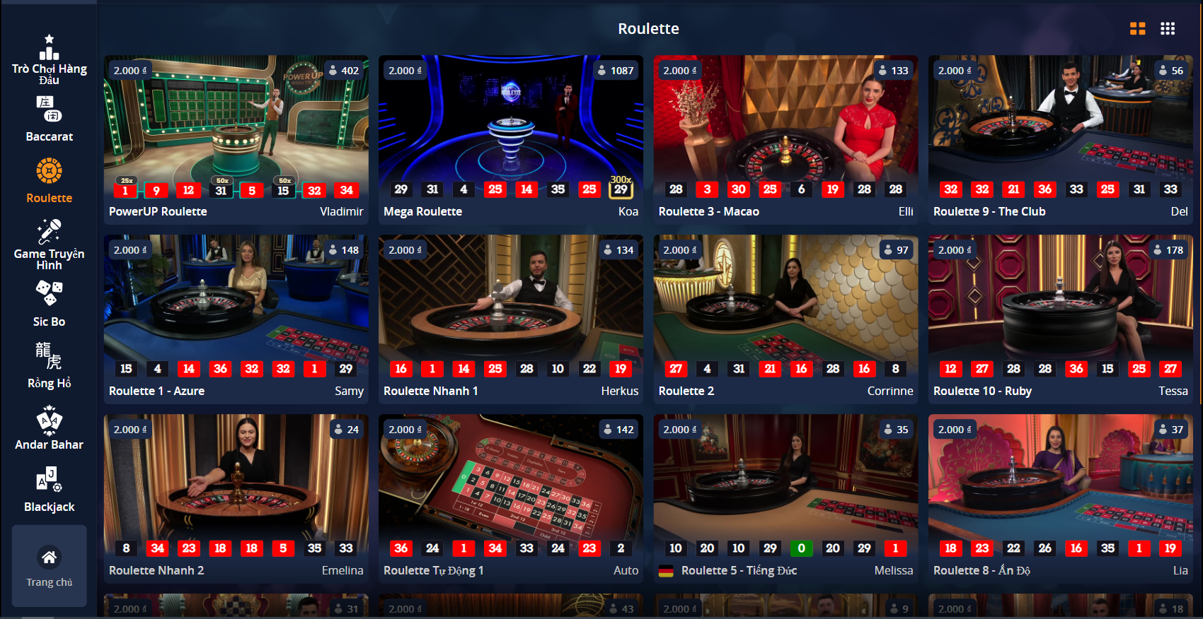 Trò chơi Roulette trên UK88 có giao diện bắt mắt, âm thanh sống động