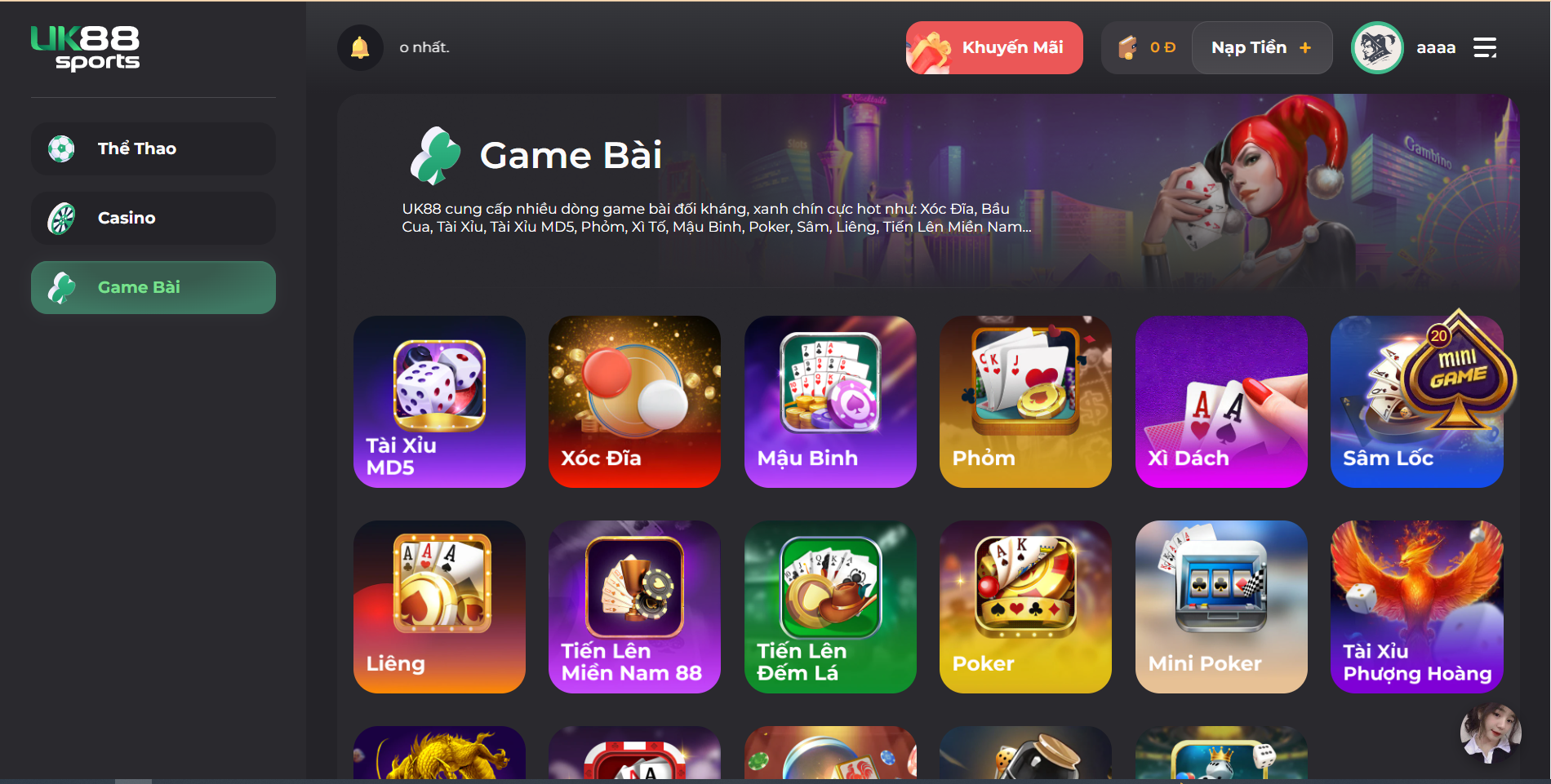 Giới thiệu game tiến lên online tai nhà cái UK88