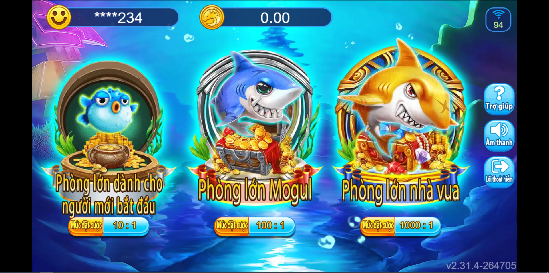 Các phòng chơi có trong Ocean Lord tại UK88