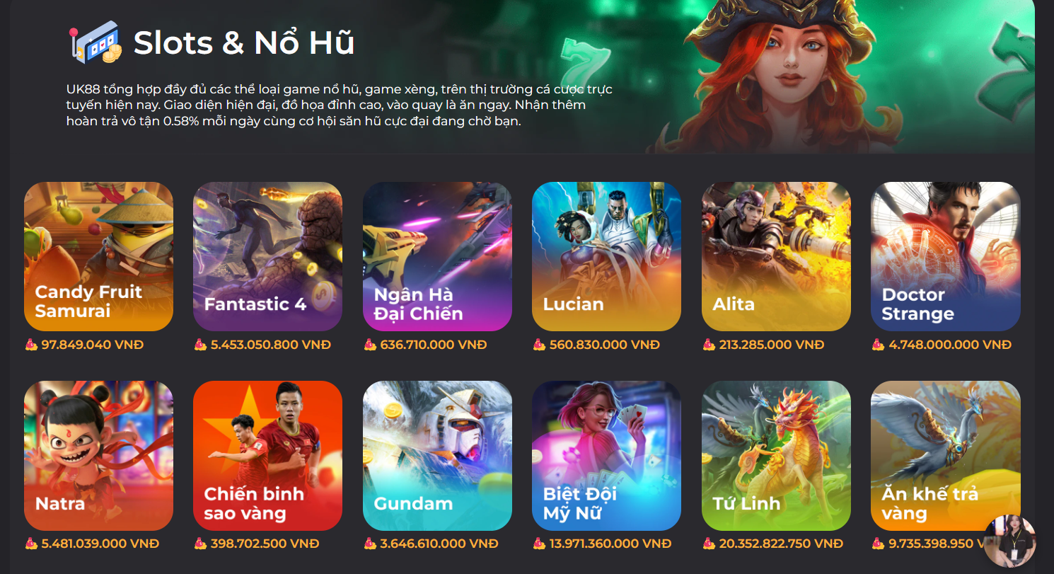 Kho game UK88 cực khủng và hấp dẫn hiện nay