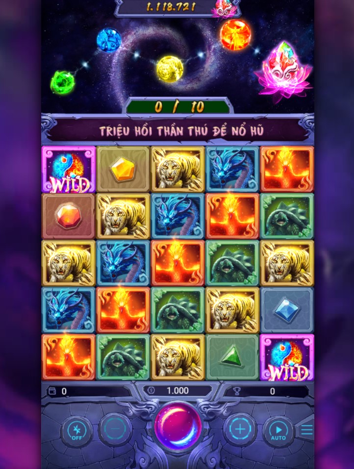 Một số biểu tượng của game Tứ Thần Thú tại UK88
