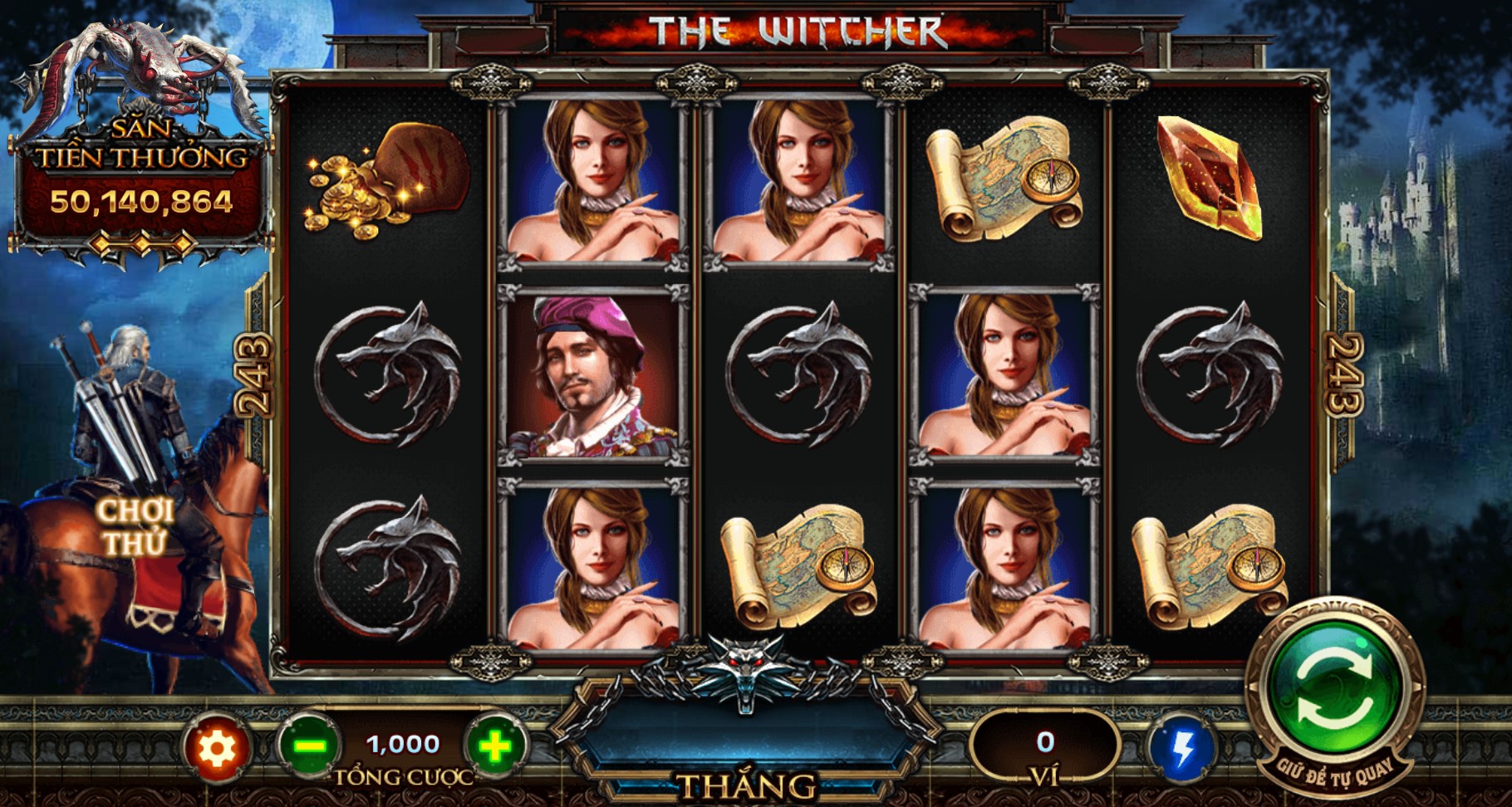 Luật chơi nổ hũ The Witcher tại UK88