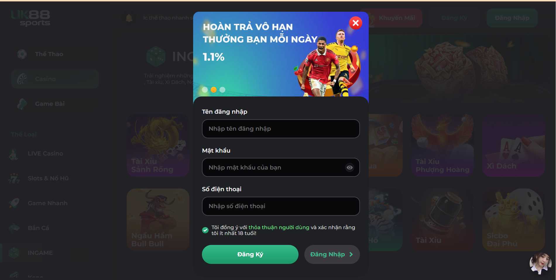 Hướng dẫn cách chơi Ingame đơn giản tại nhà cái uy tín UK88