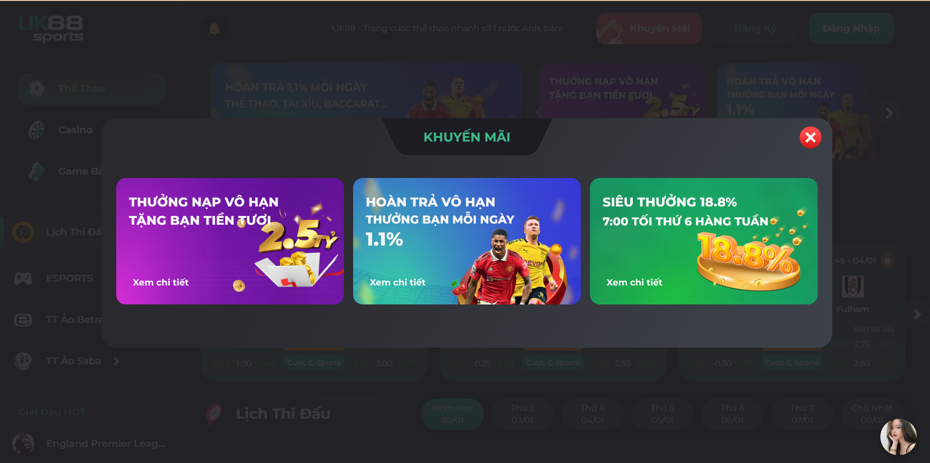 Nhà cái cá cược uy tín UK88