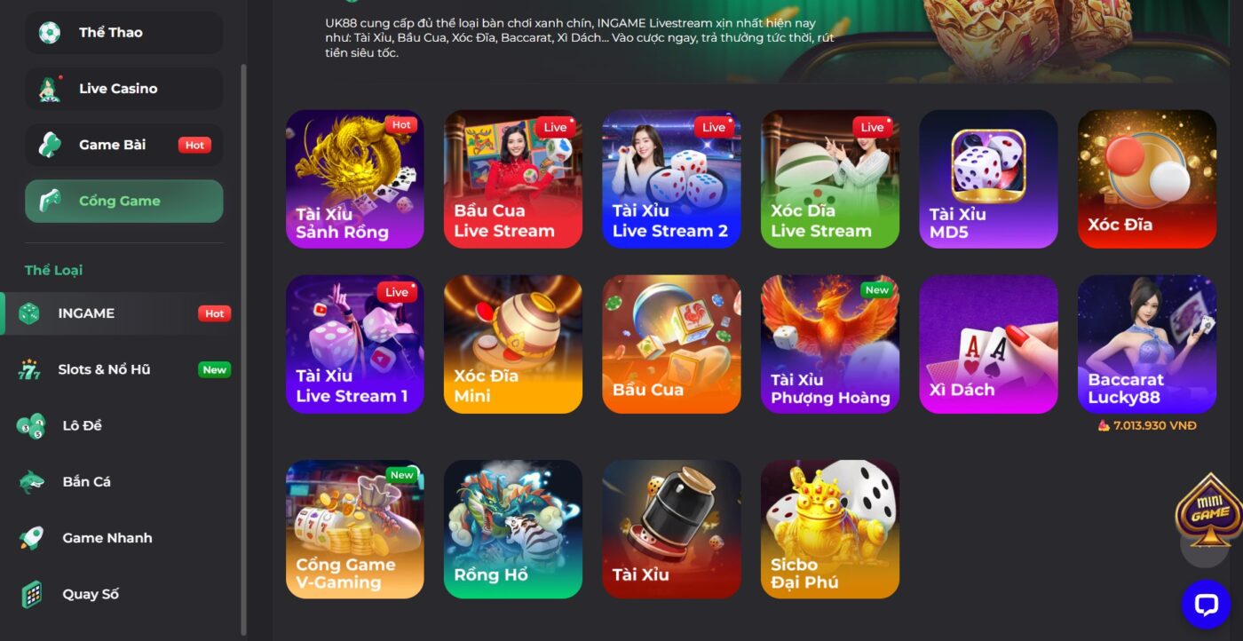 Game bài Rồng hổ của UK88 là gì? 